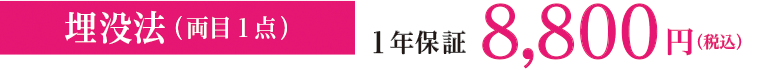 埋没法（両目1点）1年保証 7,500円（税別）