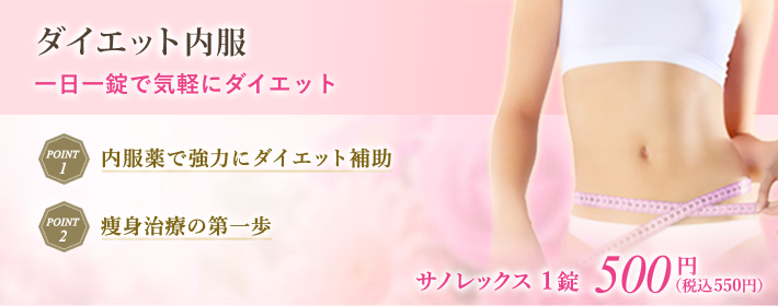 内服薬（BBX、サノレックス）で簡単ダイエット