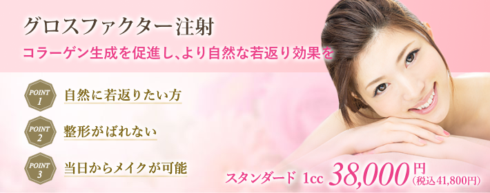 グロスファクター（成長因子）注射による最新肌再生治療