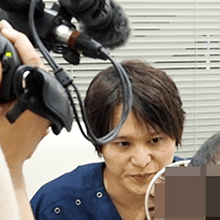 フジテレビの取材風景です。全国放送だと少し緊張します。